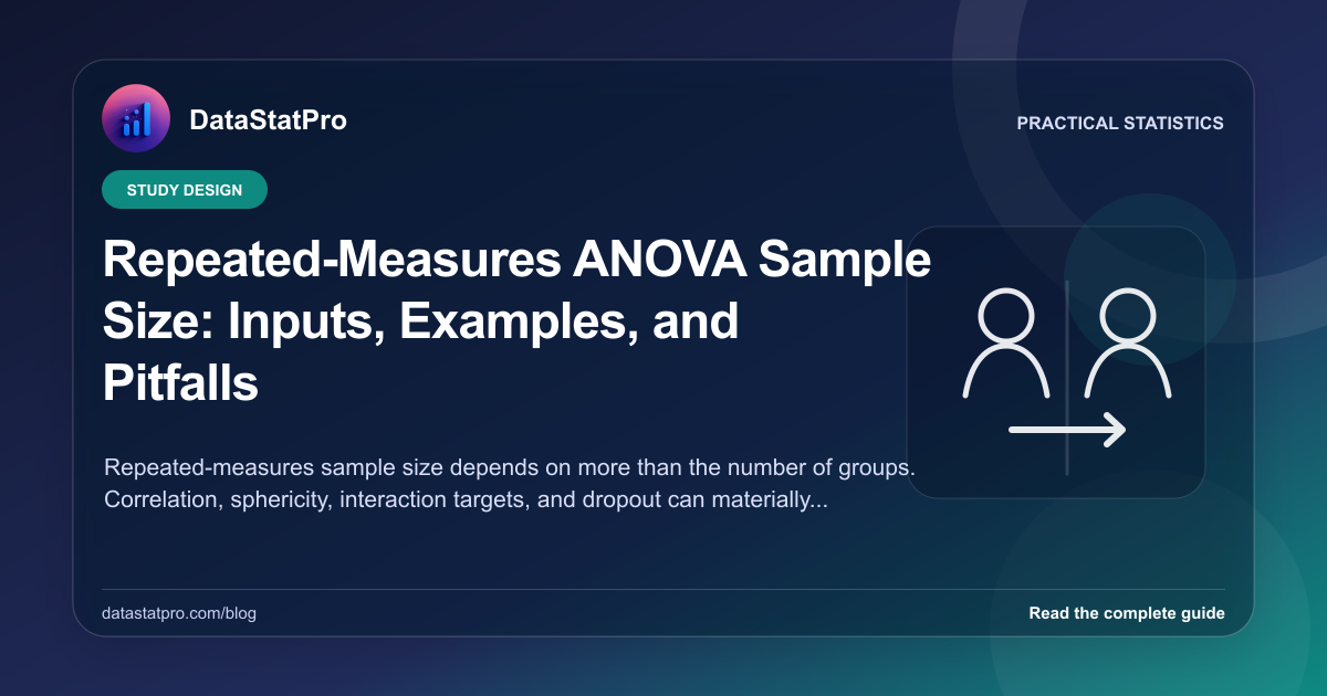 Repeated-Measures ANOVA Sample Size: Inputs, Examples, and Pitfalls: illustrated DataStatPro statistics guide