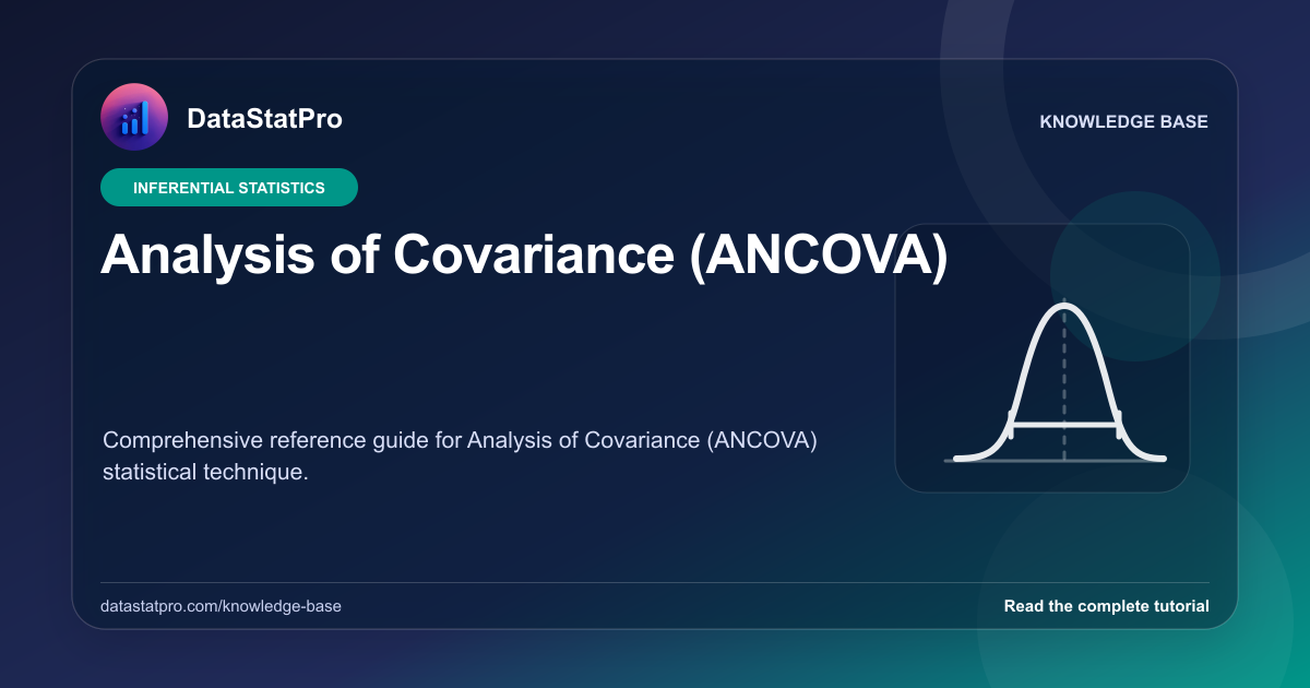 Analysis of Covariance (ANCOVA): illustrated DataStatPro statistics tutorial