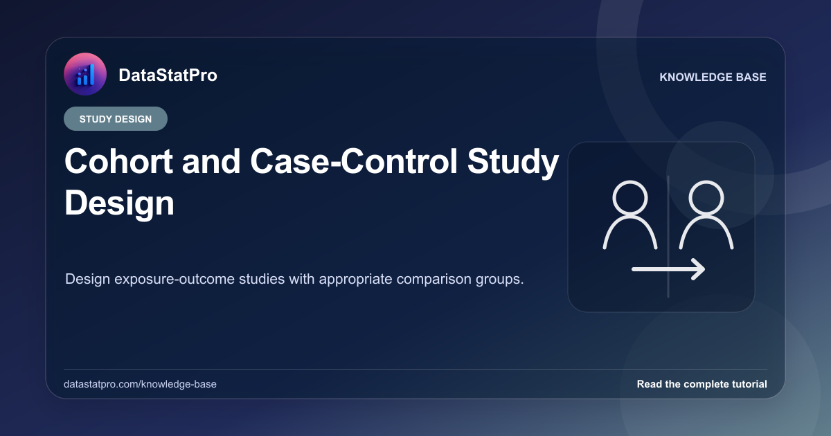 Cohort and Case-Control Study Design: illustrated DataStatPro statistics tutorial