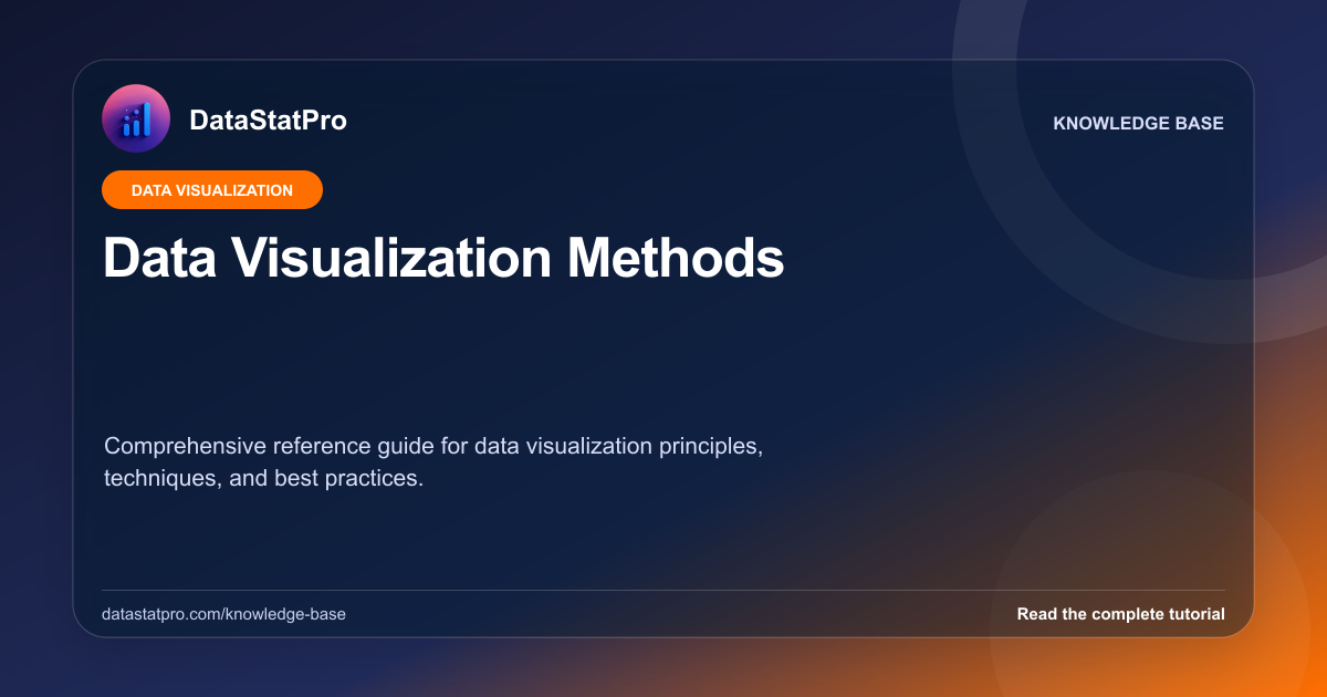 Data Visualization Methods: illustrated DataStatPro statistics tutorial
