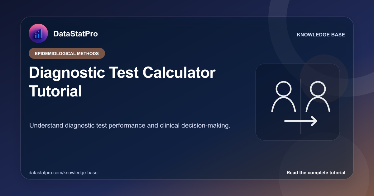 Diagnostic Test Calculator Tutorial: illustrated DataStatPro statistics tutorial