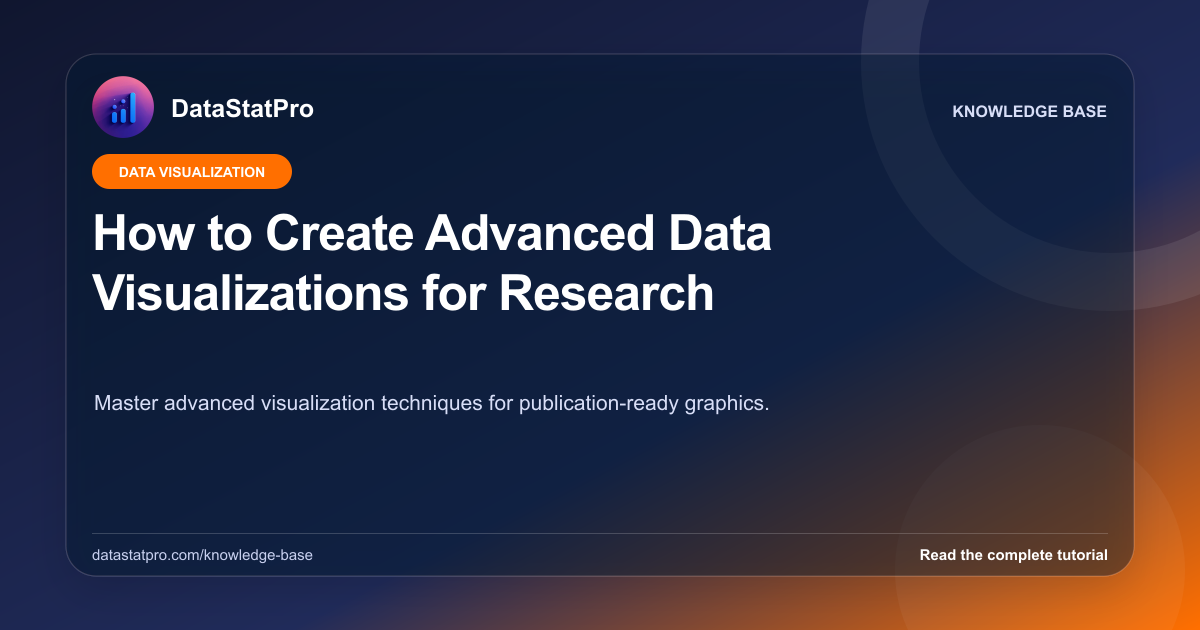 How to Create Advanced Data Visualizations for Research: illustrated DataStatPro statistics tutorial