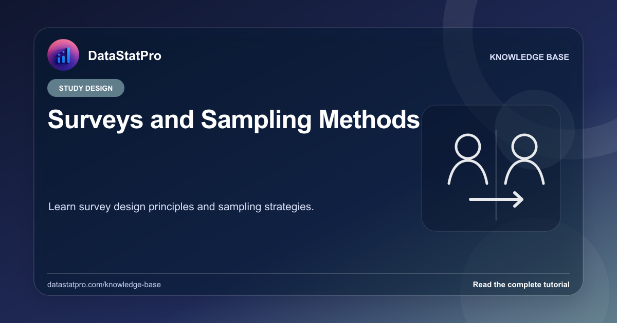 Surveys and Sampling Methods: illustrated DataStatPro statistics tutorial