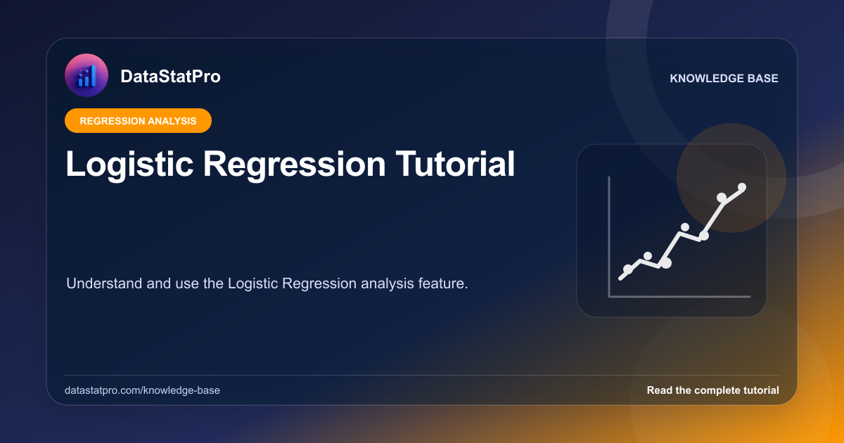 Logistic Regression Tutorial: illustrated DataStatPro statistics tutorial