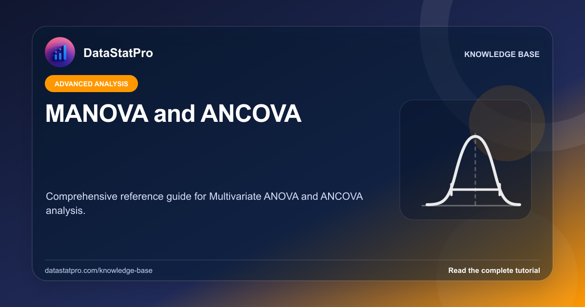 MANOVA and ANCOVA: illustrated DataStatPro statistics tutorial