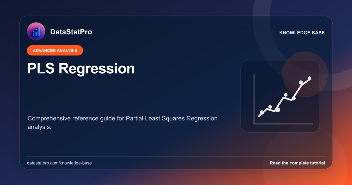 PLS Regression: illustrated DataStatPro statistics tutorial