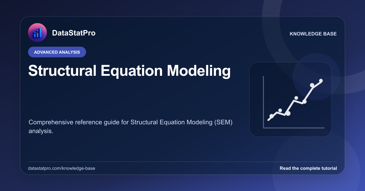 Structural Equation Modeling: illustrated DataStatPro statistics tutorial